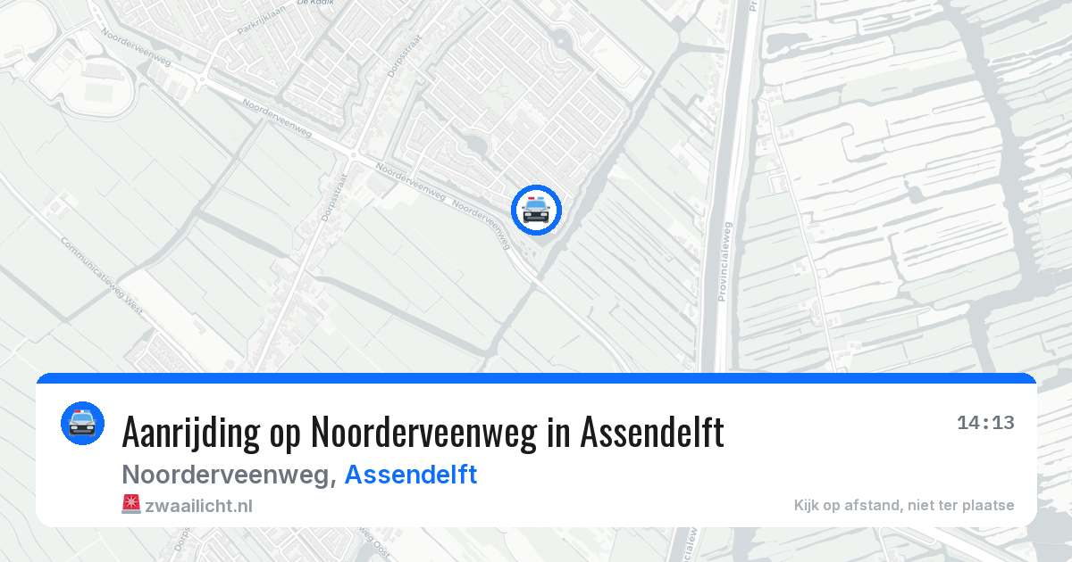 Aanrijding op Noorderveenweg in Assendelft — 20 mei 2026