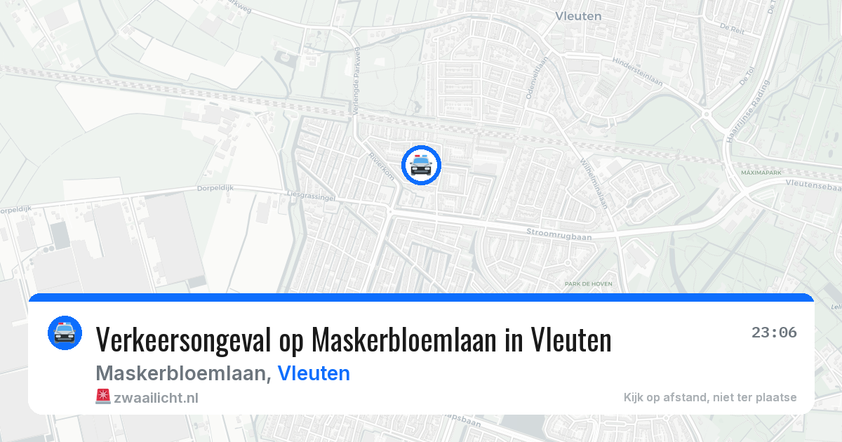 Verkeersongeval op Maskerbloemlaan in Vleuten — 6 jun 2026