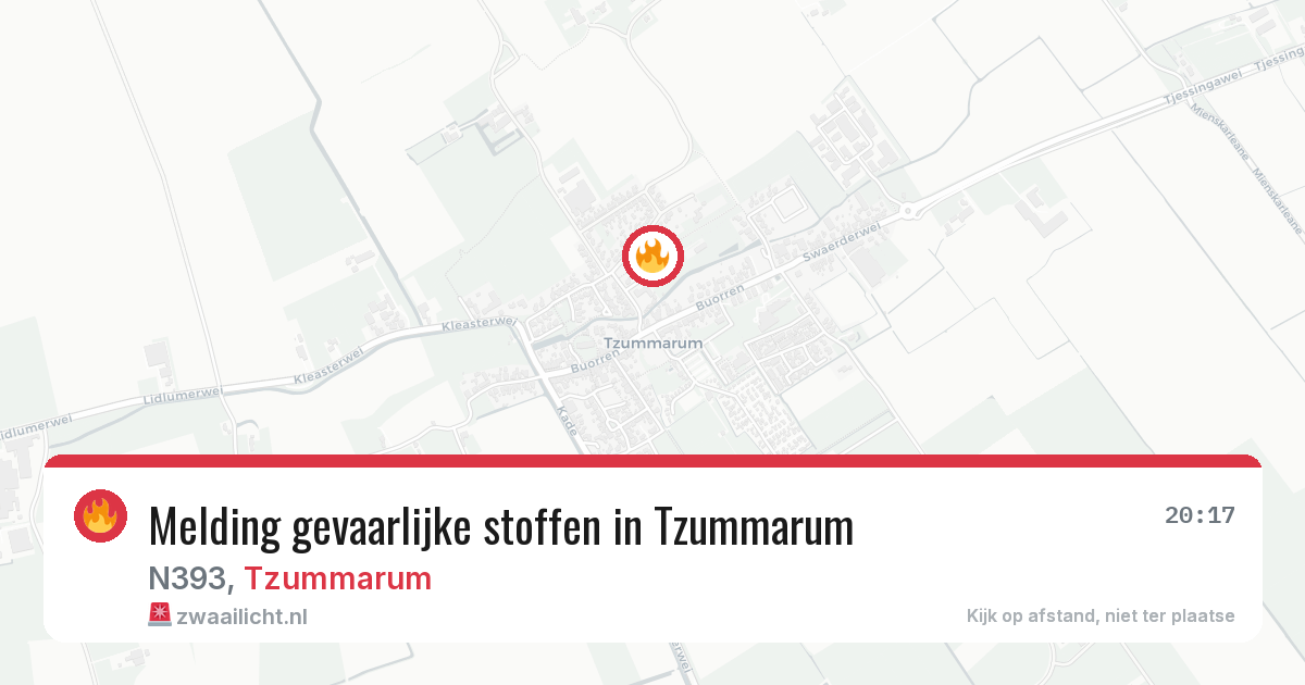 Melding gevaarlijke stoffen in Tzummarum — 10 jun 2026