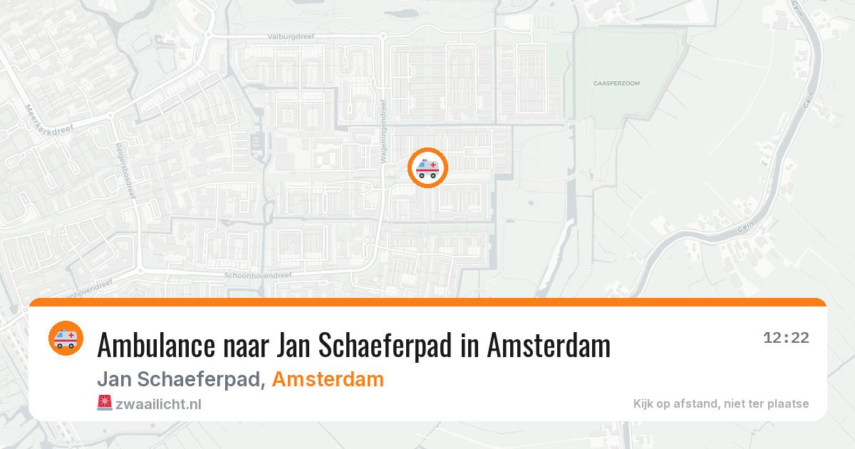 Ambulance naar Jan Schaeferpad in Amsterdam — 12 jun 2026