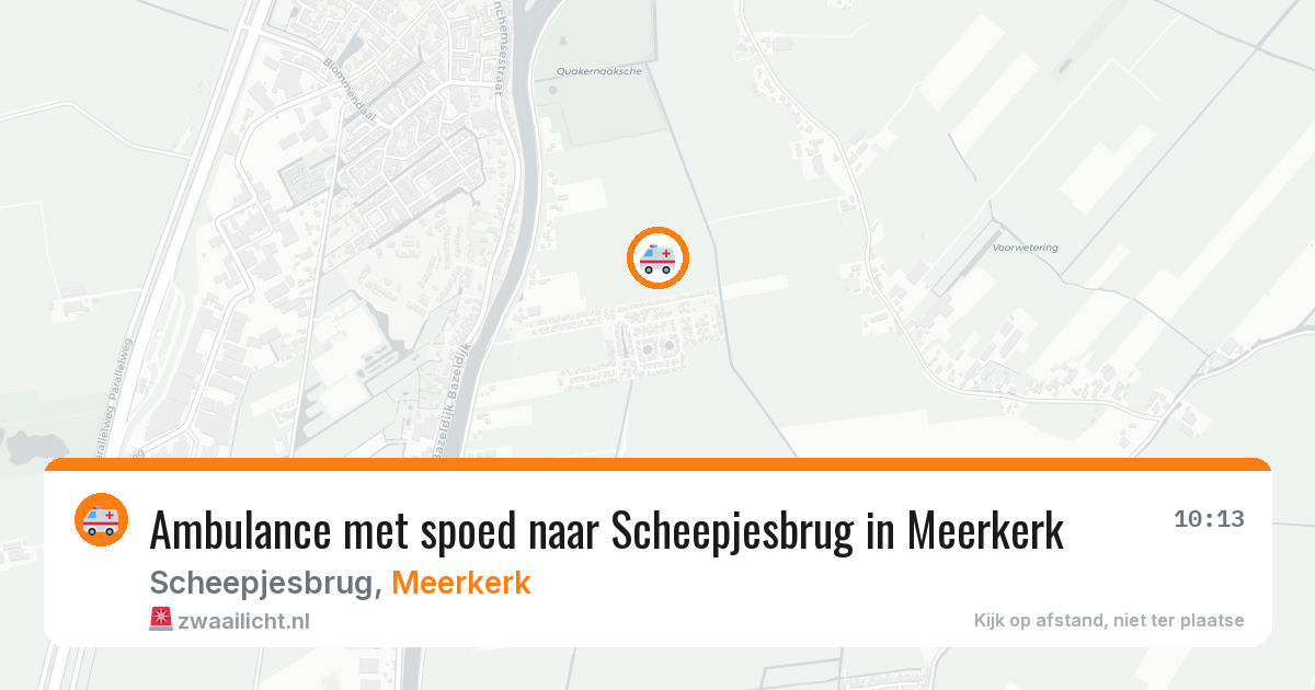Ambulance met spoed naar Scheepjesbrug in Meerkerk — 30 jan 2026