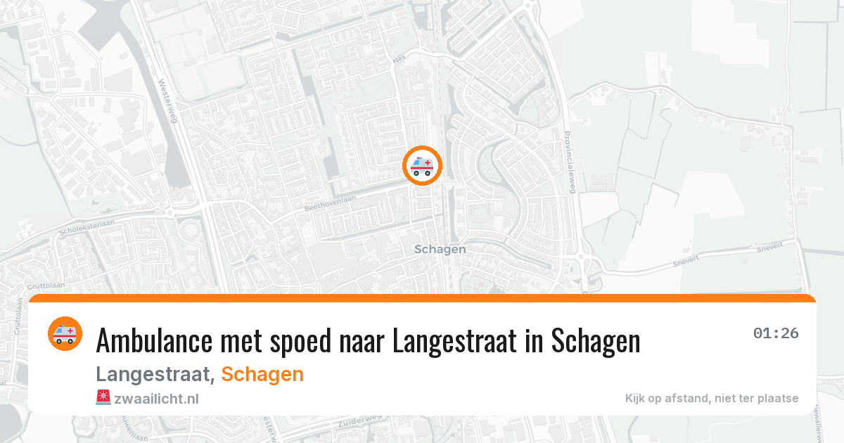 Ambulance met spoed naar Langestraat in Schagen — 8 mei 2026