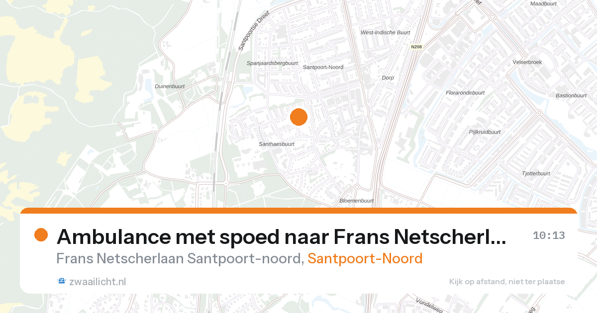 Ambulance met spoed naar Frans Netscherlaan Santpoort-noord in Santpoort-Noord — 23 aug 2026