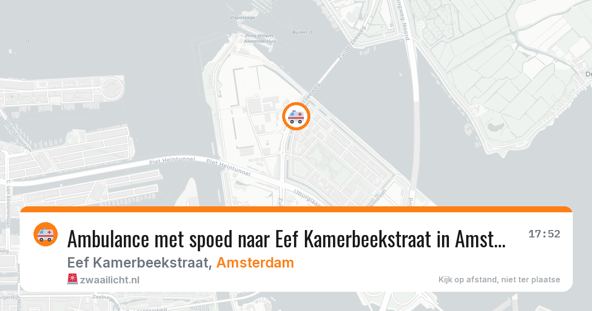 Ambulance met spoed naar Eef Kamerbeekstraat in Amsterdam — 9 apr 2026