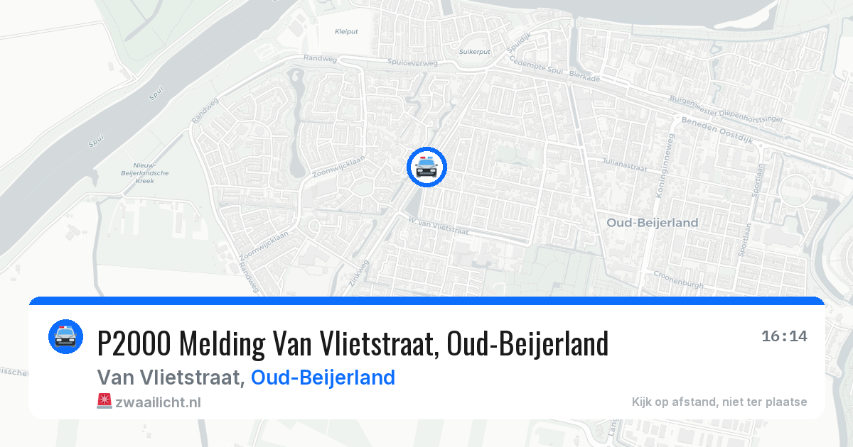 P2000 Melding Van Vlietstraat, Oud-Beijerland — 12 mei 2026