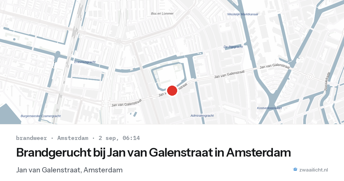 Brandgerucht bij Jan van Galenstraat in Amsterdam — 2 sep 2026