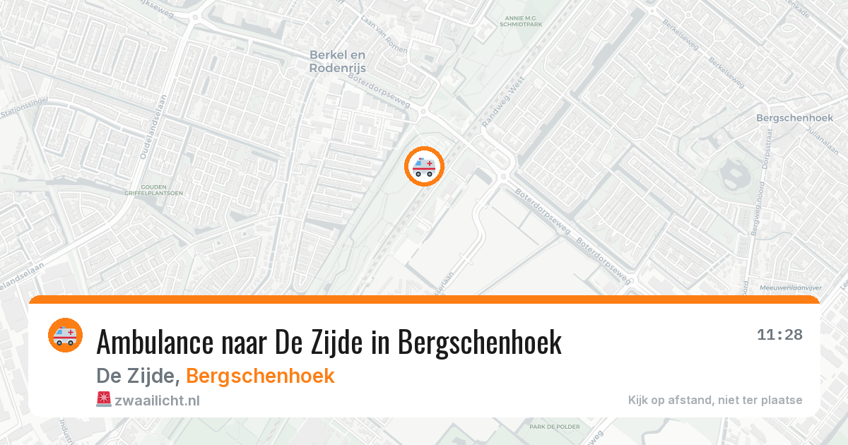 Ambulance naar De Zijde in Bergschenhoek — 4 jun 2026