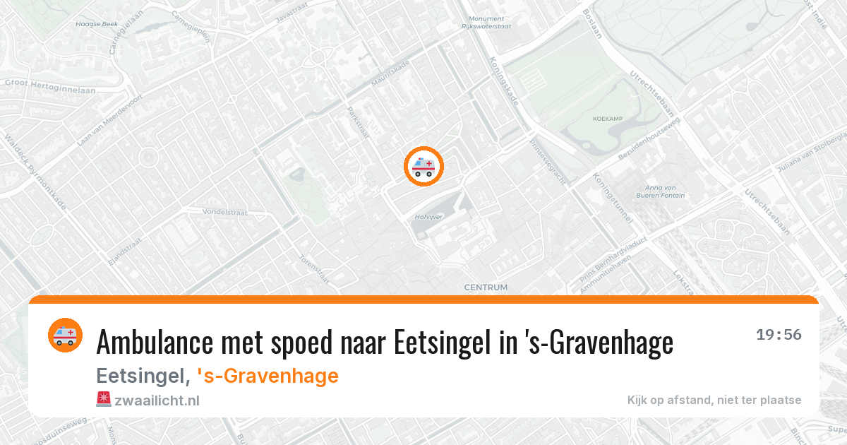 Ambulance met spoed naar Eetsingel in 's-Gravenhage — 18 jun 2026