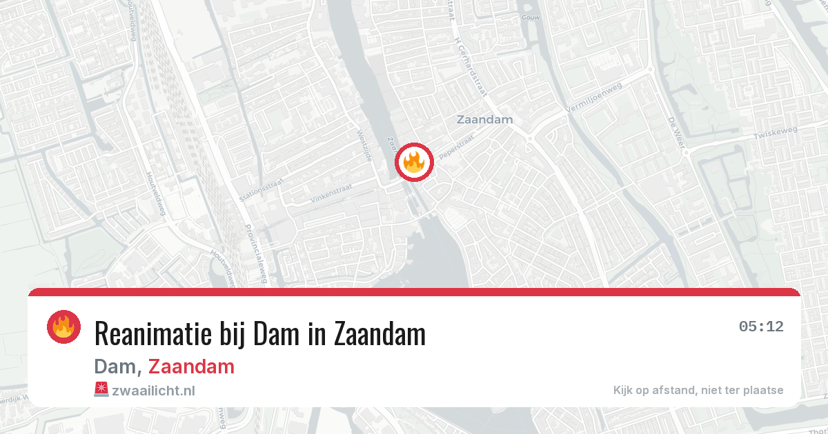 Reanimatie bij Dam in Zaandam — 10 mei 2026