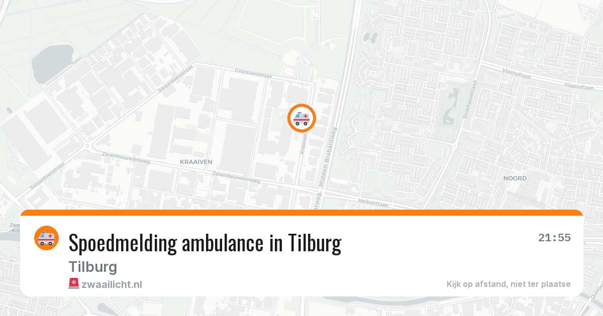 Spoedmelding ambulance in Tilburg — 7 jul 2026