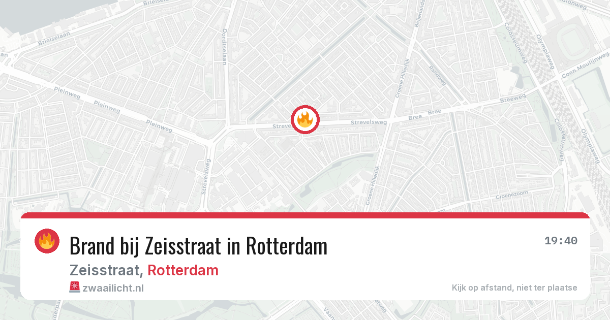 Brand bij Zeisstraat in Rotterdam — 23 jun 2026