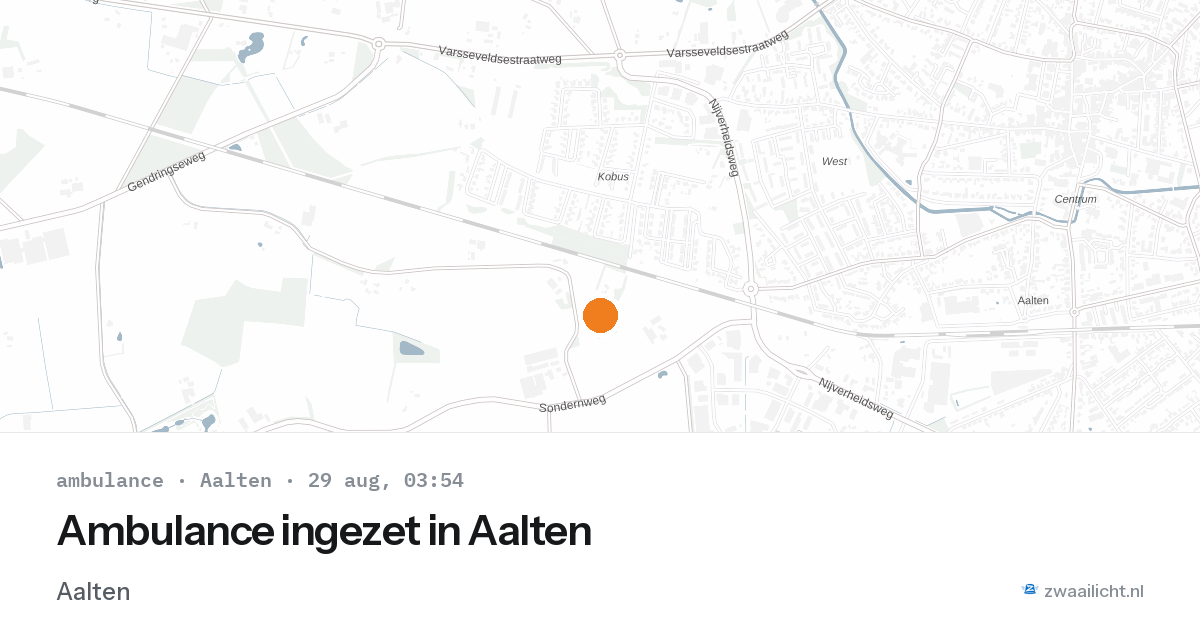 Ambulance ingezet in Aalten — 29 aug 2026