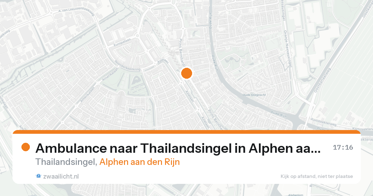 Ambulance naar Thailandsingel in Alphen aan den Rijn — 19 aug 2026