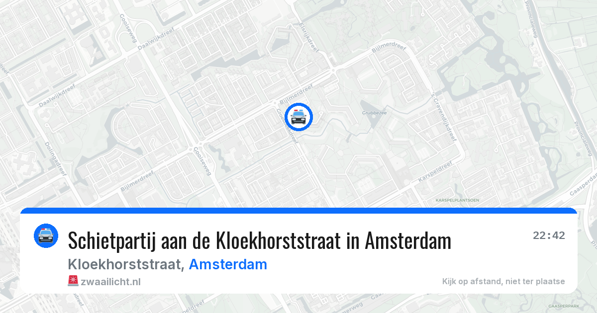 Schietpartij aan de Kloekhorststraat in Amsterdam — 29 jun 2026