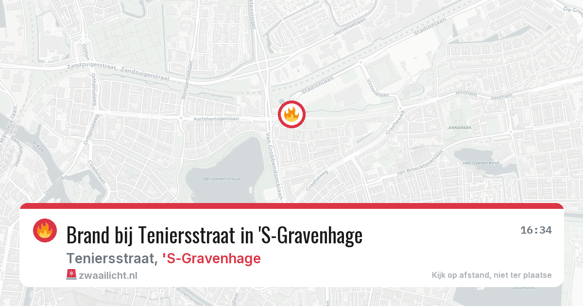Brand bij Teniersstraat in 'S-Gravenhage — 7 mrt 2026