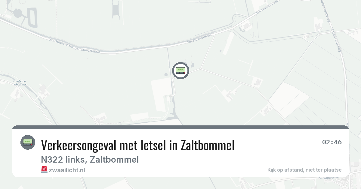 Verkeersongeval met letsel in Zaltbommel — 10 mrt 2026