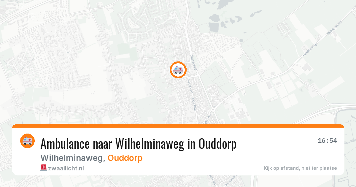 Ambulance naar Wilhelminaweg in Ouddorp — 27 mei 2026