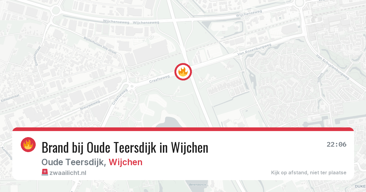 Brand bij Oude Teersdijk in Wijchen — 29 jun 2026