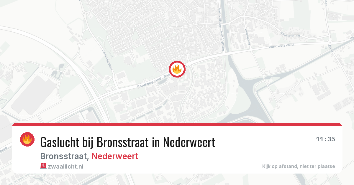Gaslucht bij Bronsstraat in Nederweert — 4 mrt 2026