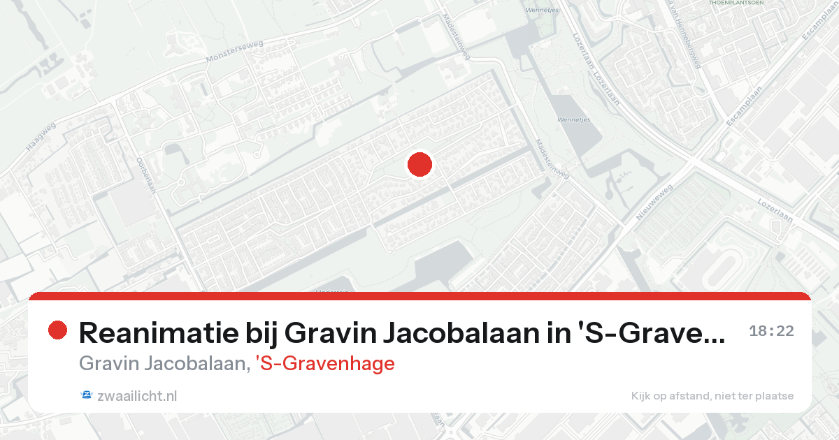 Reanimatie bij Gravin Jacobalaan in 'S-Gravenhage — 15 aug 2026
