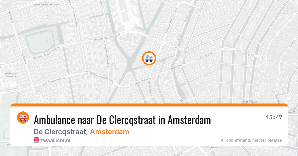 Ambulance naar De Clercqstraat in Amsterdam — 5 jun 2026