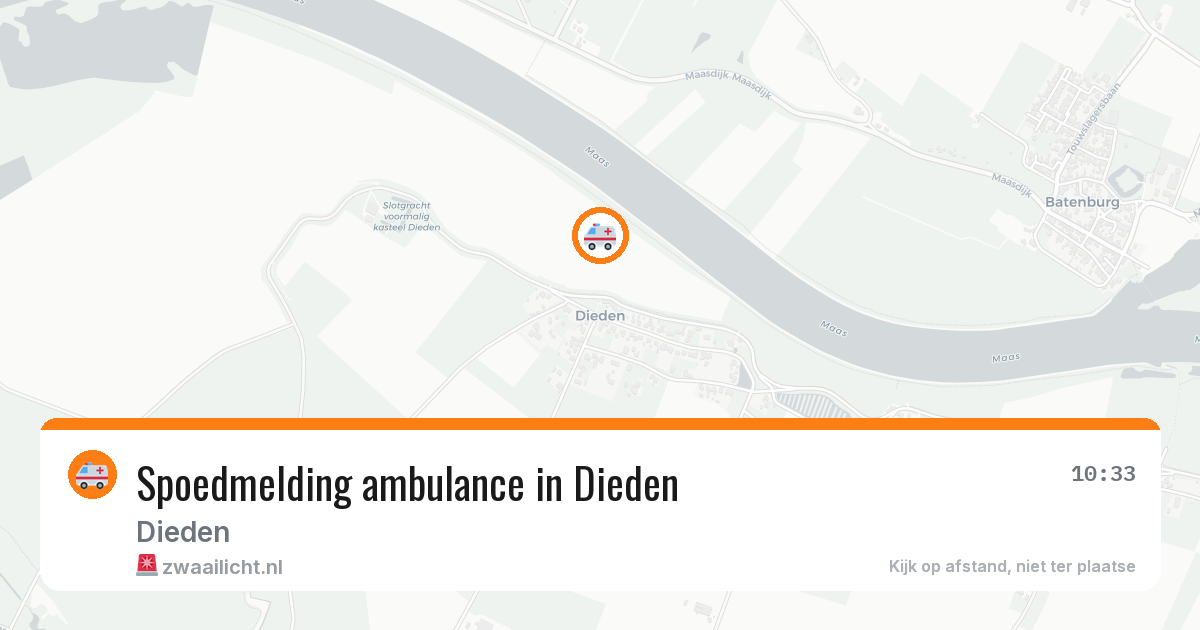 Spoedmelding ambulance in Dieden — 27 mrt 2026