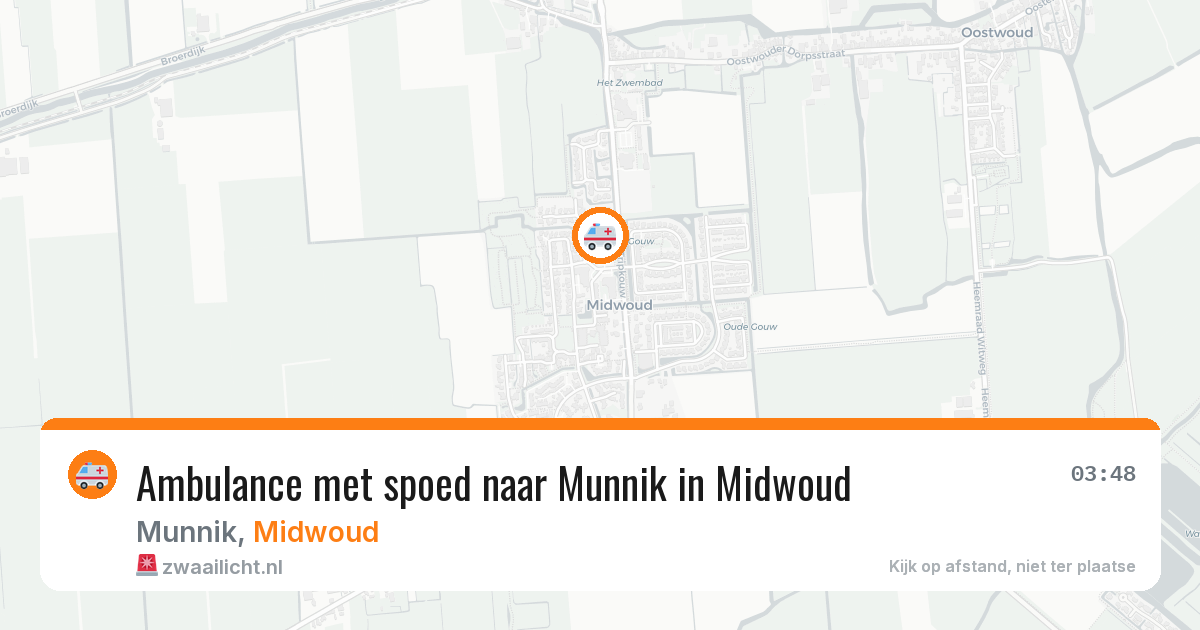 Ambulance met spoed naar Munnik in Midwoud — 7 jun 2026
