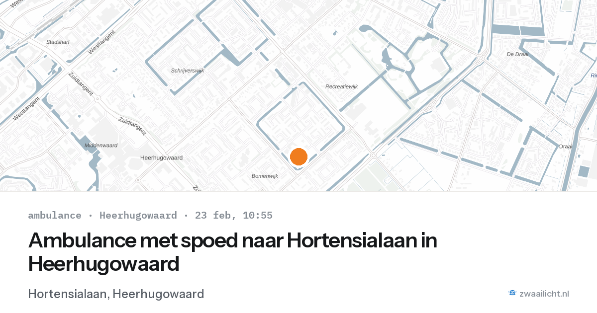 Ambulance met spoed naar Hortensialaan in Heerhugowaard — 23 feb 2026