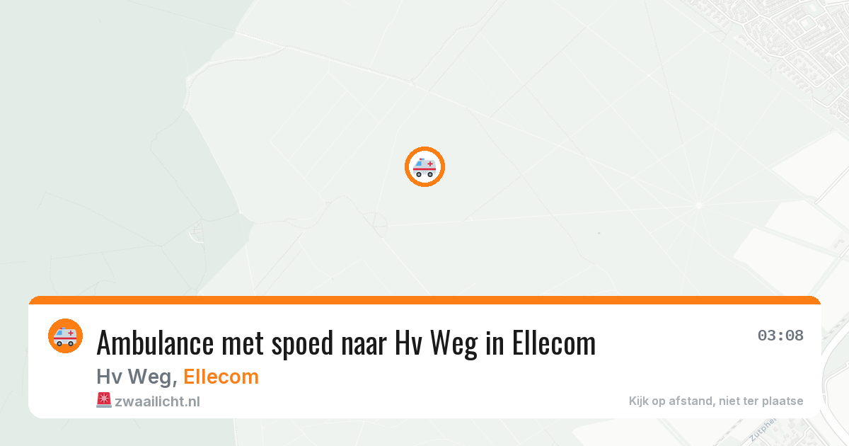 Ambulance met spoed naar Hv Weg in Ellecom — 9 apr 2026