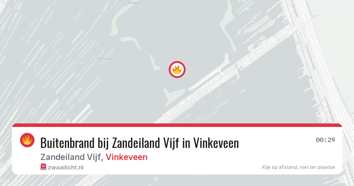Buitenbrand bij Zandeiland Vijf in Vinkeveen — 31 mei 2026