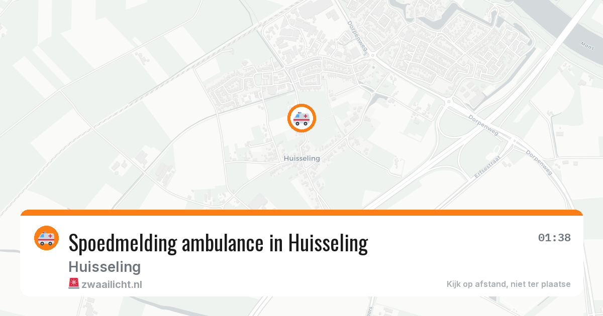 Spoedmelding ambulance in Huisseling — 25 feb 2026