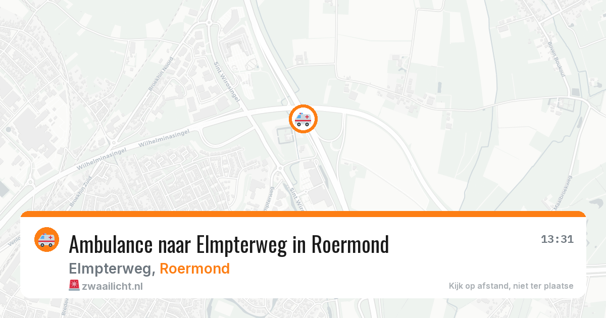 Ambulance naar Elmpterweg in Roermond — 14 jul 2026