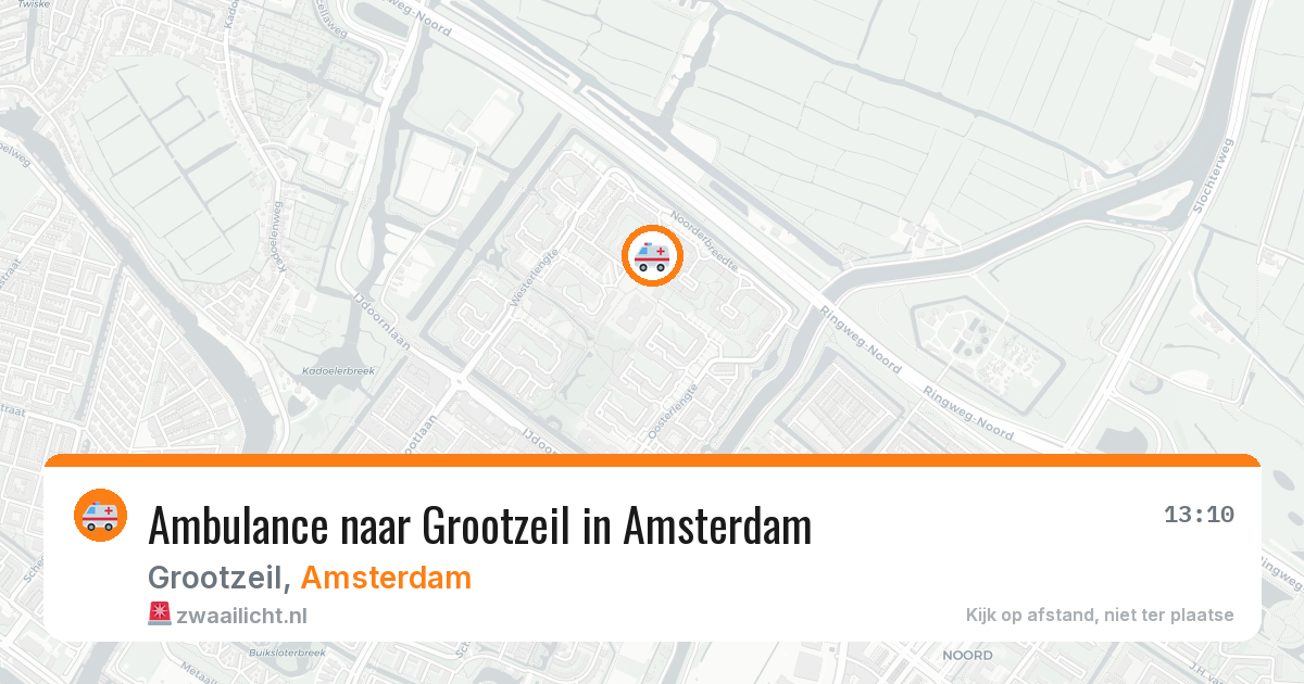Ambulance naar Grootzeil in Amsterdam — 1 jun 2026