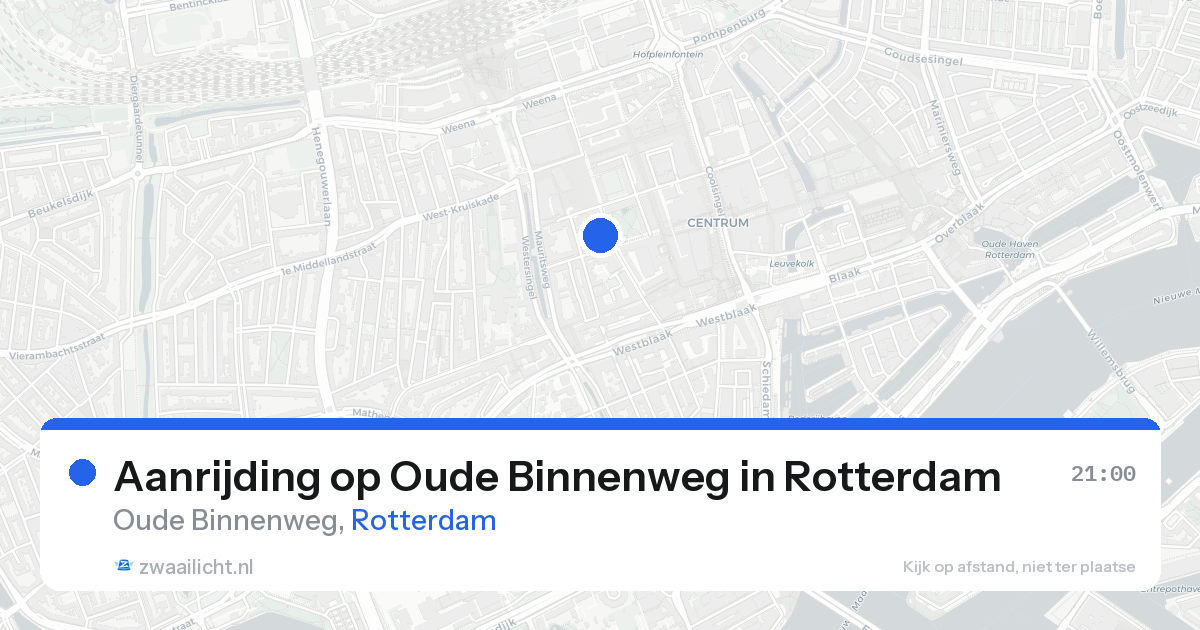 Aanrijding op Oude Binnenweg in Rotterdam — 24 aug 2026