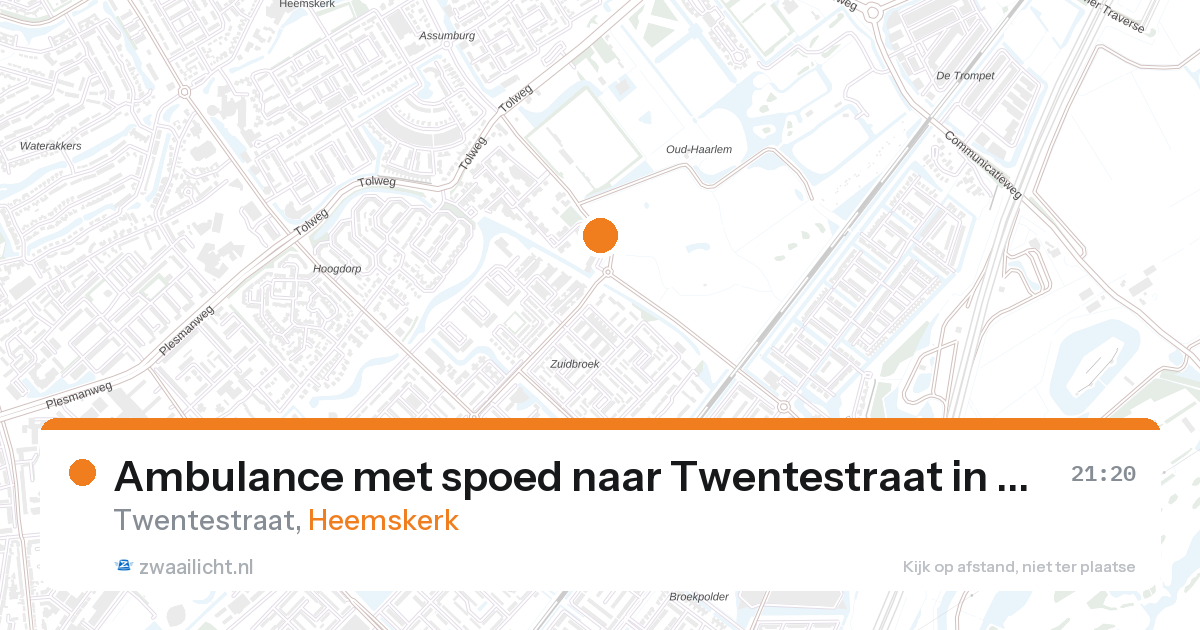 Ambulance met spoed naar Twentestraat in Heemskerk — 19 aug 2026