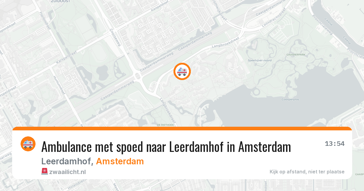 Ambulance met spoed naar Leerdamhof in Amsterdam — 13 jun 2026