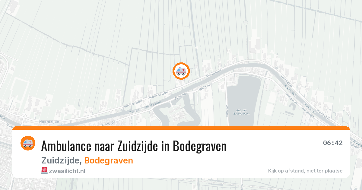 Ambulance naar Zuidzijde in Bodegraven — 14 apr 2026
