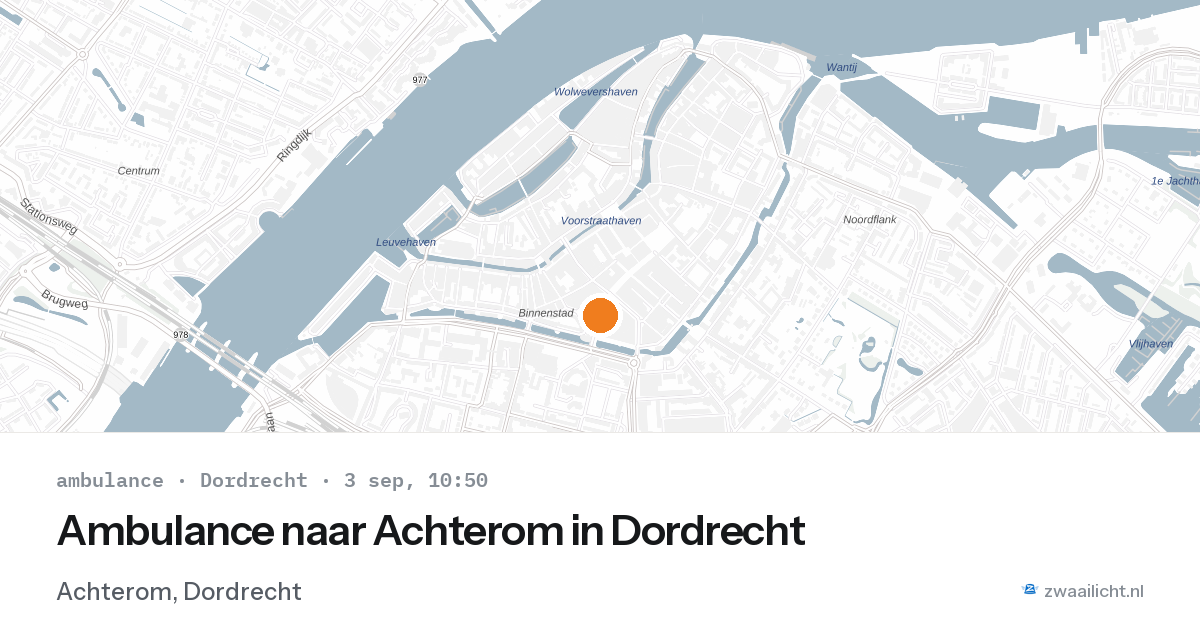 Ambulance naar Achterom in Dordrecht — 3 sep 2026