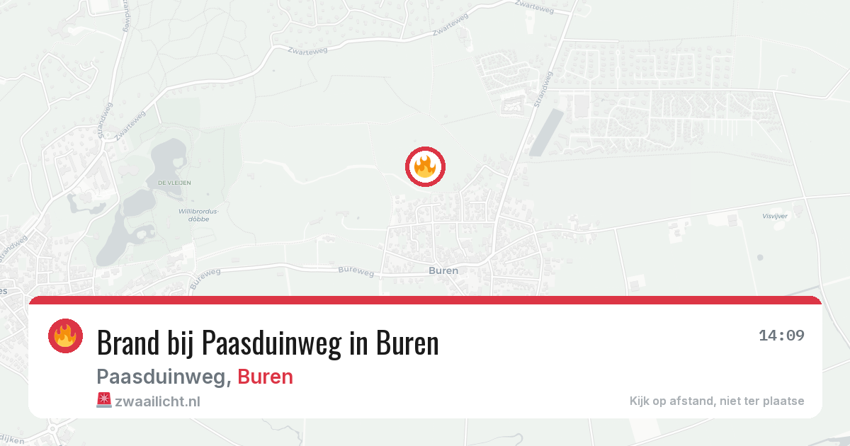 Brand bij Paasduinweg in Buren — 24 mrt 2026