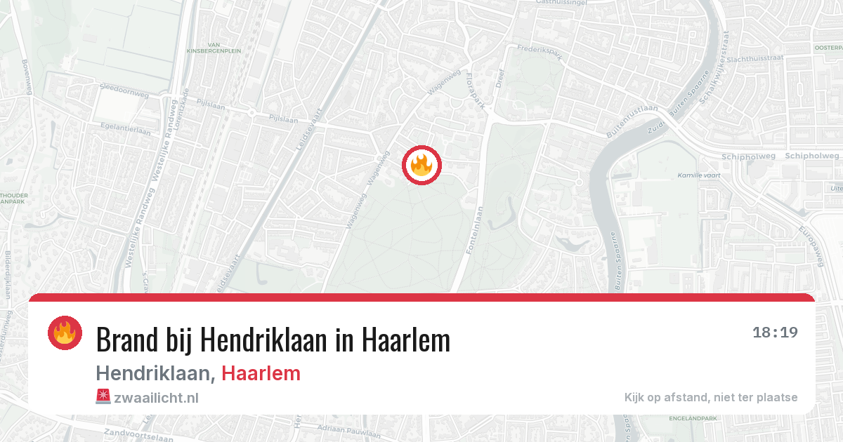 Brand bij Hendriklaan in Haarlem — 18 jun 2026