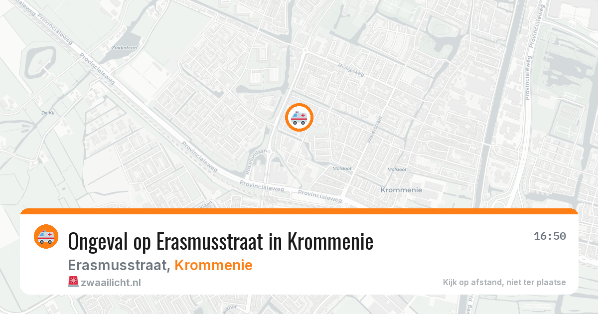 Ongeval op Erasmusstraat in Krommenie — 9 apr 2026