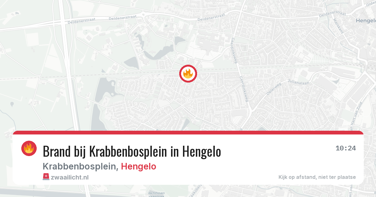 Brand bij Krabbenbosplein in Hengelo — 28 jun 2026