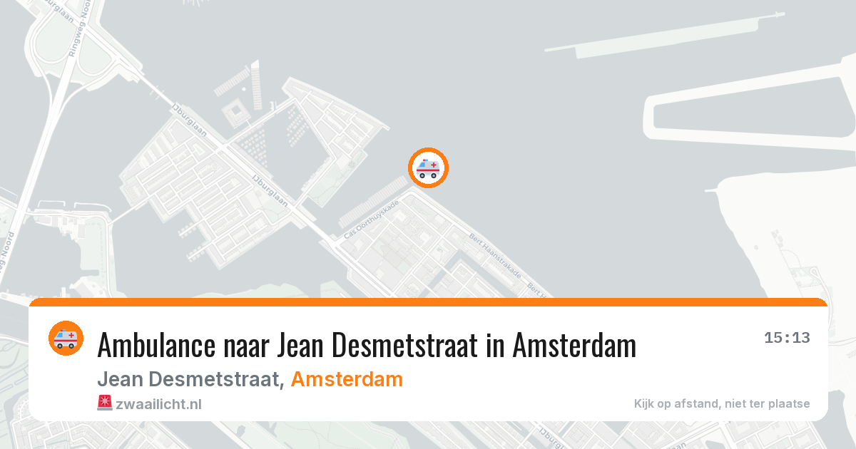 Ambulance naar Jean Desmetstraat in Amsterdam — 1 jun 2026