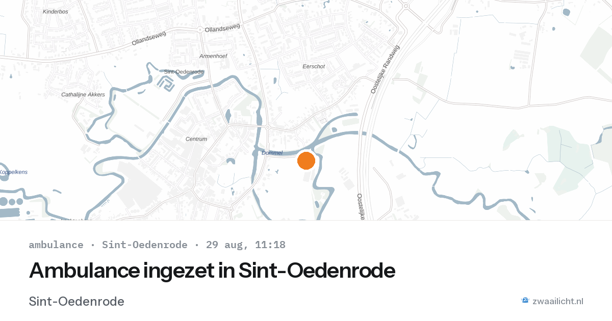 Ambulance ingezet in Sint-Oedenrode — 29 aug 2026