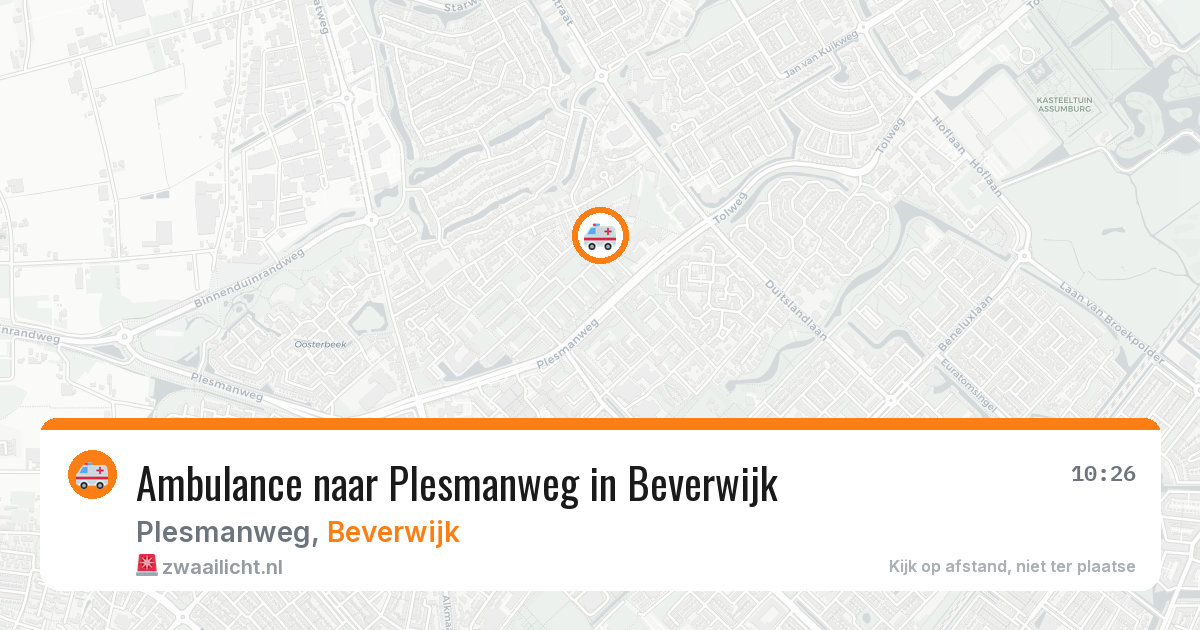 Ambulance naar Plesmanweg in Beverwijk — 25 apr 2026