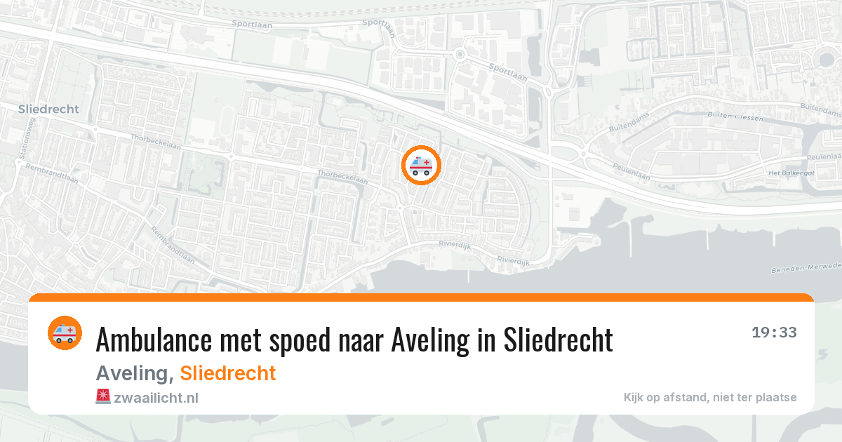 Ambulance met spoed naar Aveling in Sliedrecht — 9 feb 2026