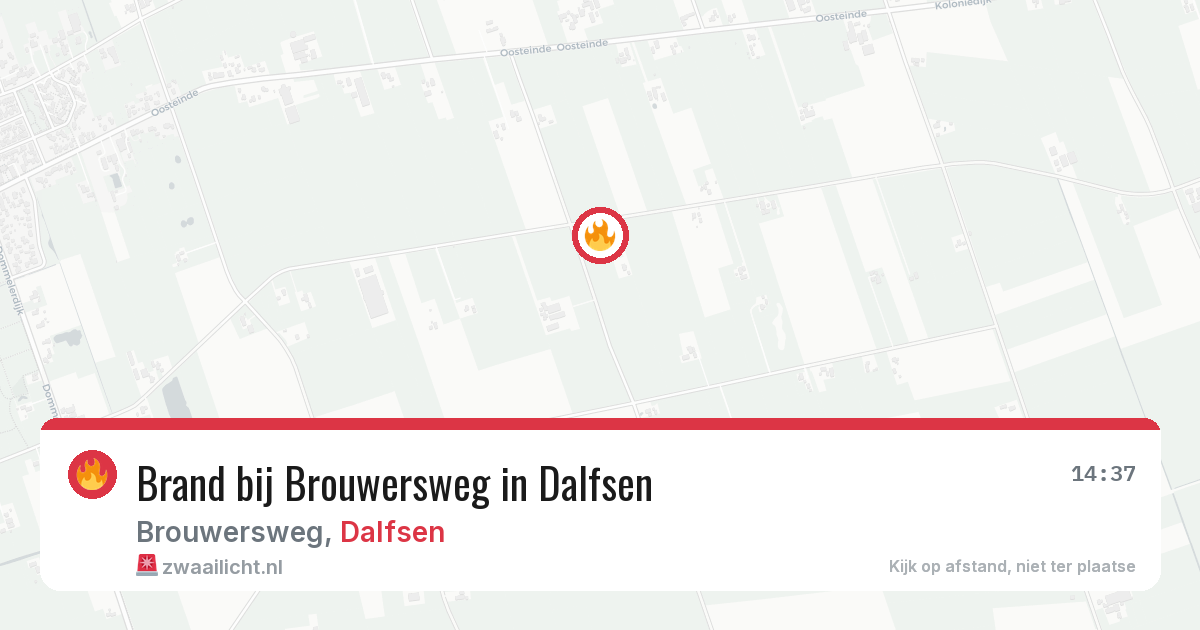 Brand bij Brouwersweg in Dalfsen — 12 mei 2026