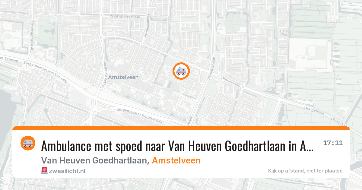 Ambulance met spoed naar Van Heuven Goedhartlaan in Amstelveen — 8 feb 2026