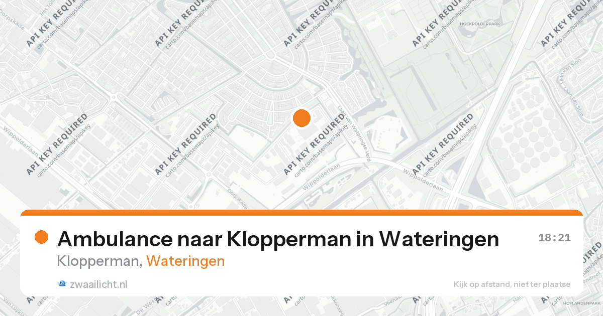 Ambulance naar Klopperman in Wateringen — 26 aug 2026