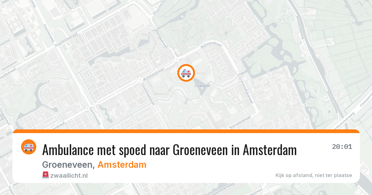 Ambulance met spoed naar Groeneveen in Amsterdam — 12 apr 2026
